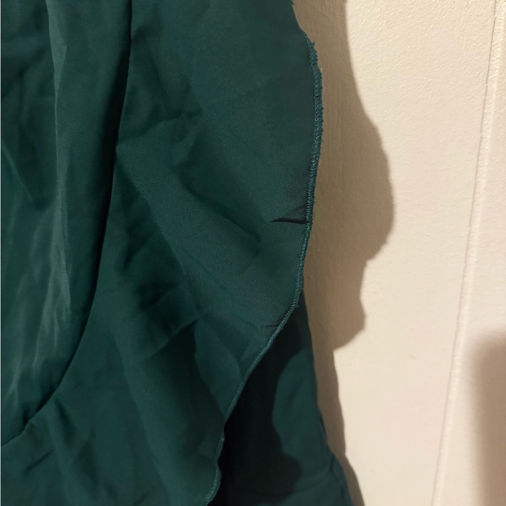 Elegant Green Ruffled Dress